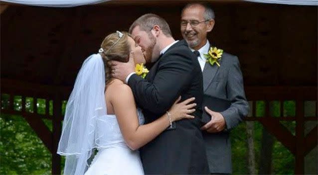 Jeremy Stamper gave his new wife a second wedding when she lost all memory of the first nuptials after a car crash. Photo: Kayla Williams/Justice Stamper (Facebook)