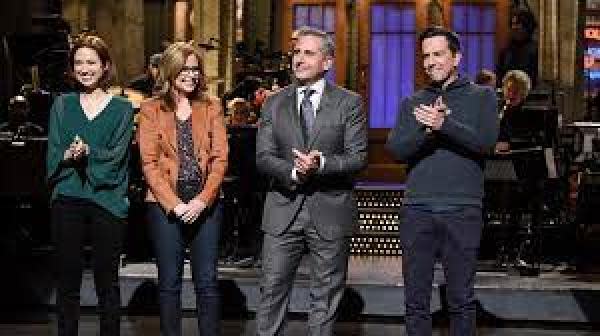 Reunión de Jenna Fischer, Steve Carrell, Ellie Kemper y Ed Helms, miembros del cast de 'The Office'