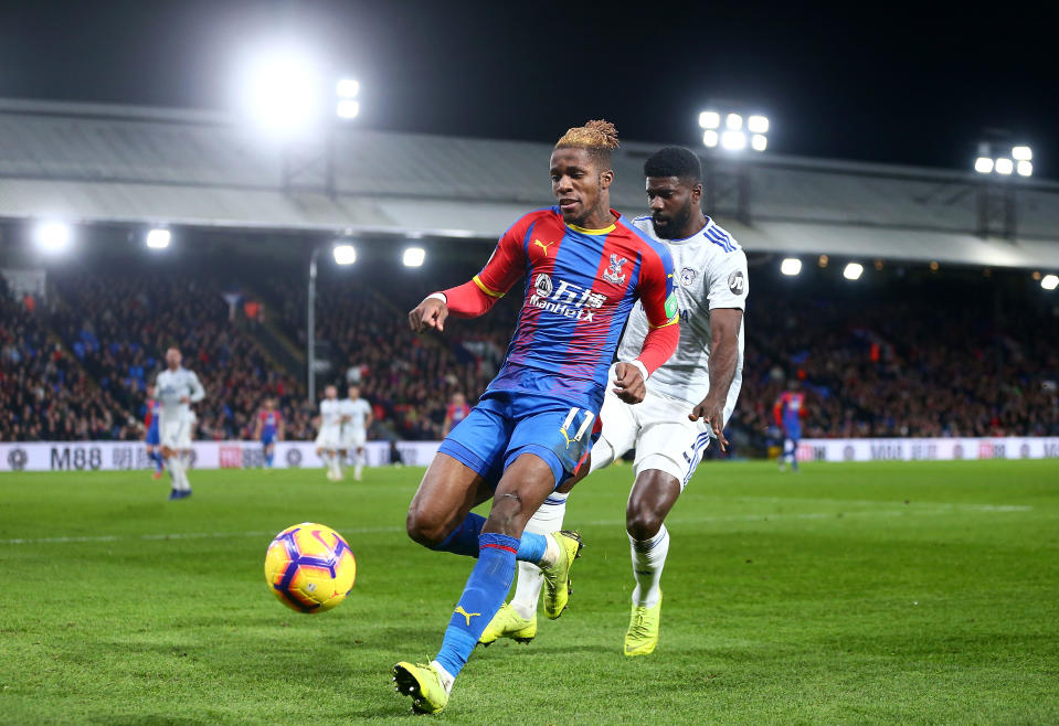 Wilfried Zaha steht schon länger auf dem Zettel der Borussia. Bild: Getty Images