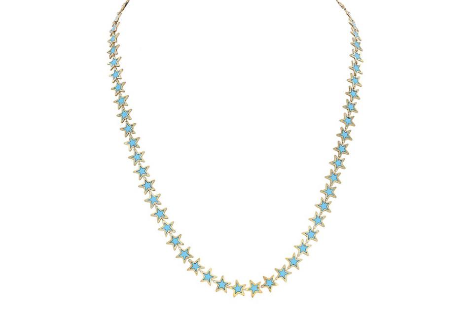 London Collection necklace in 14-k yellow gold with turquoise, $1,815