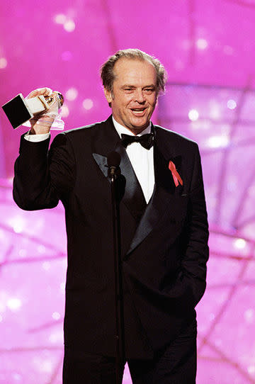 jack nicholson at the golden globes