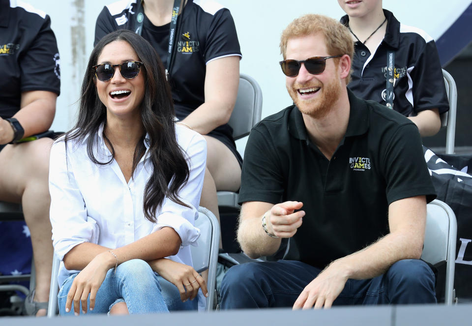 Meghan Markle and Prince Harry made their public debut in September 2017 at the Toronto Invictus Games. (Image via Getty Images)