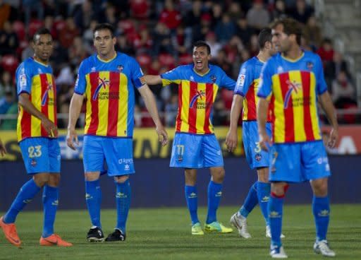 Levante players pictured during a Spanish La liga match, in May On Sunday, Levante host Real Madrid