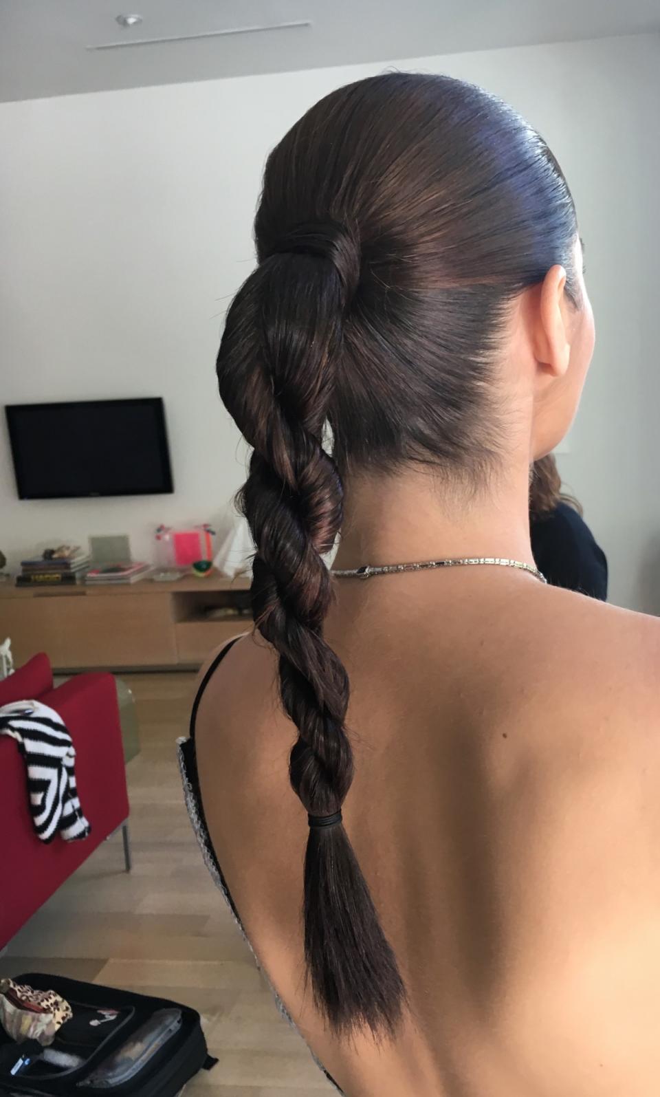 Gal Gadot’s twisted ponytail