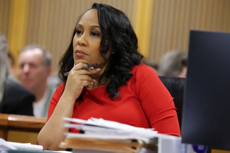 Fulton County District Attorney Fani Willis appears in court for a hearing in Atlanta on March 1. Pool Photo by Alex Slitz/EPA-EFE