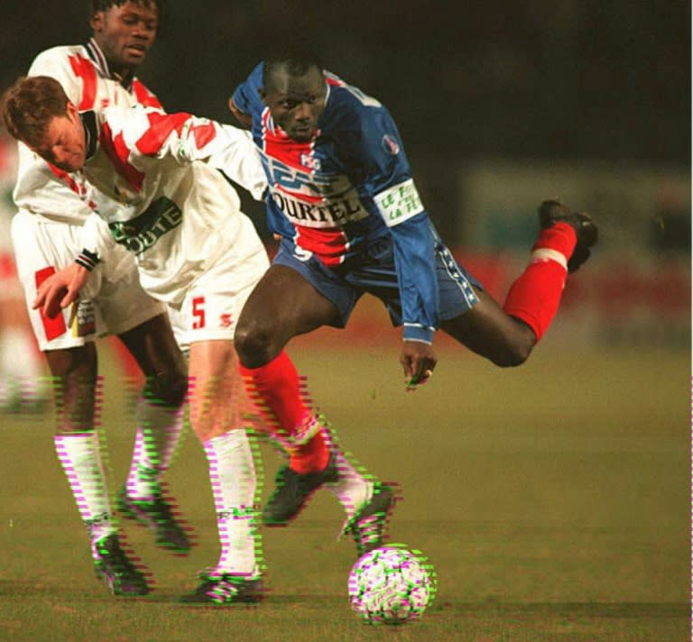 Weah's turn?: George Weah on the ball for Paris Saint-Germain back in 1995