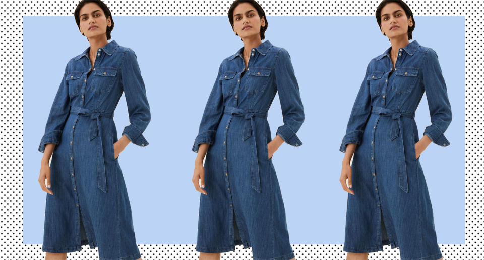 The denim midi to add to your wardrobe this autumn. (Marks and Spencer)