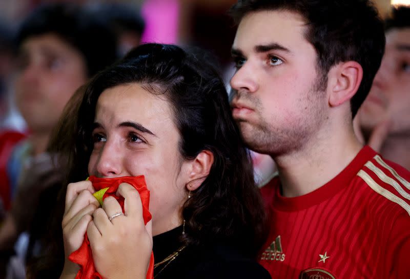 FIFA World Cup Qatar 2022 - Fans in Barcelona watch Morocco v Spain