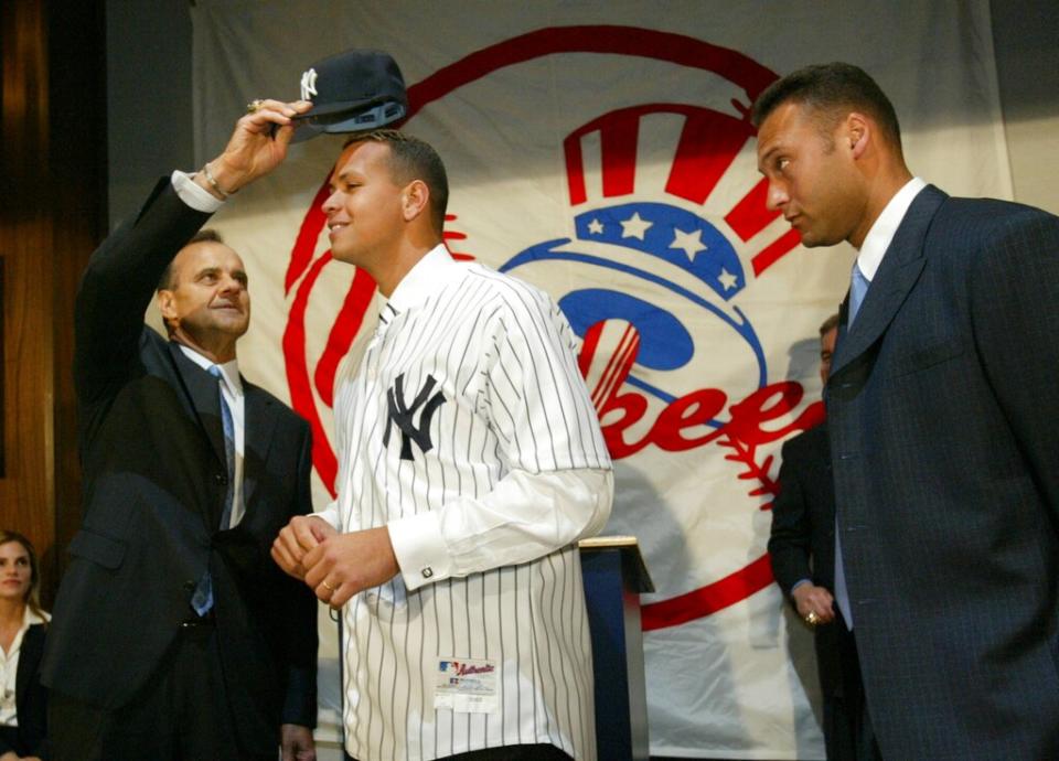 Alex Rodriguez joins the New York Yankees - Credit: AP