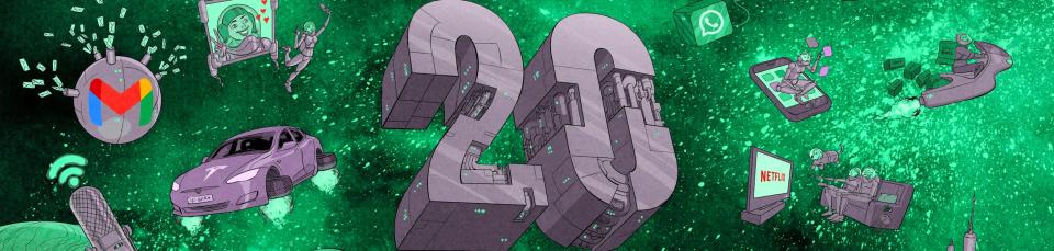 Banner del 20 aniversario de Engadget