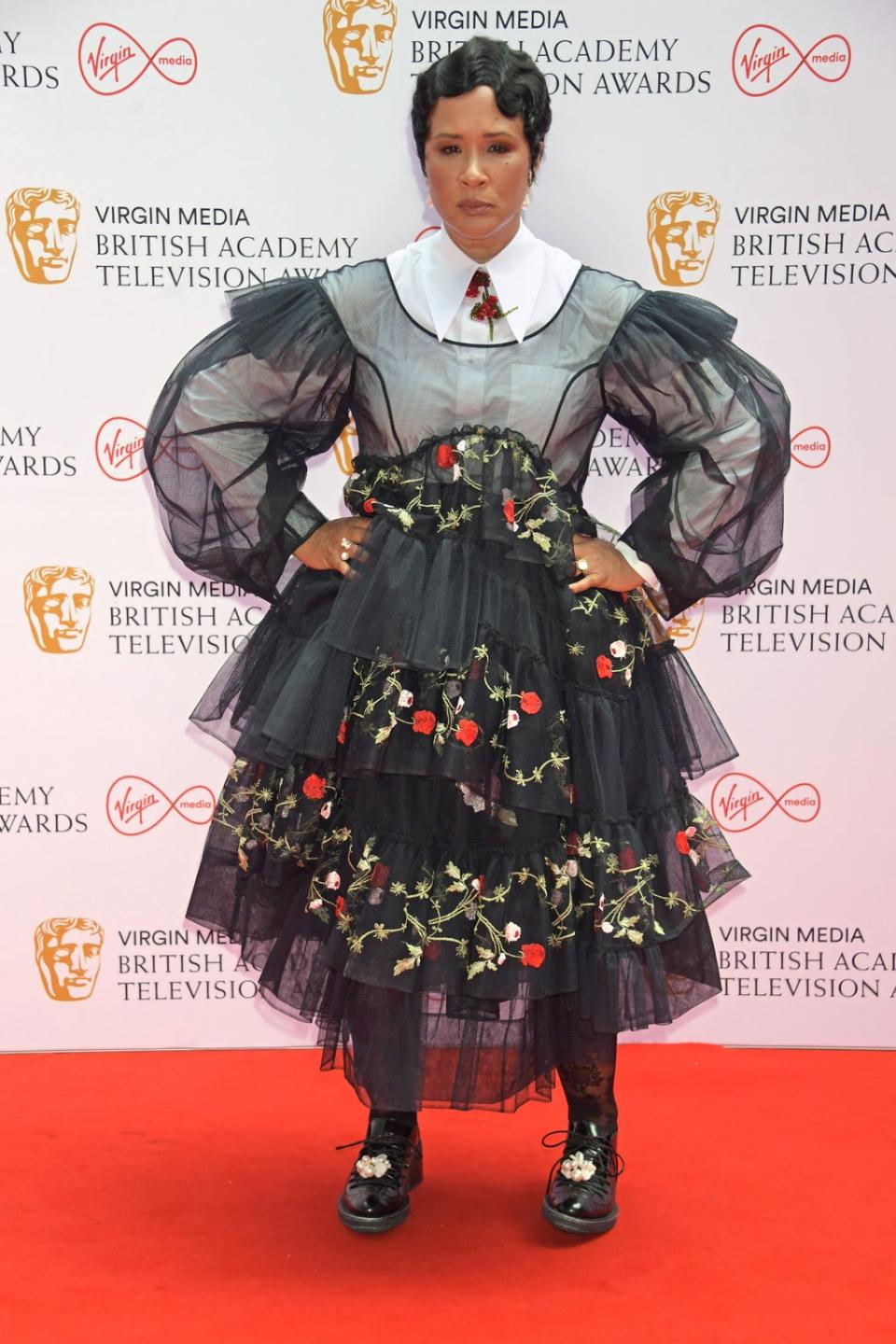 Golda Rosheuvel wearing Simone Rocha at the 2021 BAFTAs (Dave Benett)