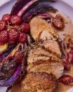 <p>This juicy pork tenderloin gets its sweet flavor from the red grapes that roast slowly on top of it. You'll find yourself easily scooping yourself seconds of this irresistibly tasty dish.</p><p><em><a href="https://www.womansday.com/food-recipes/food-drinks/a25782039/pork-tenderloin-with-roasted-red-grapes-and-cabbage-recipe/" rel="nofollow noopener" target="_blank" data-ylk="slk:Get the Pork Tenderloin with Roasted Red Grapes and Cabbage recipe.;elm:context_link;itc:0;sec:content-canvas" class="link ">Get the Pork Tenderloin with Roasted Red Grapes and Cabbage recipe.</a></em></p>
