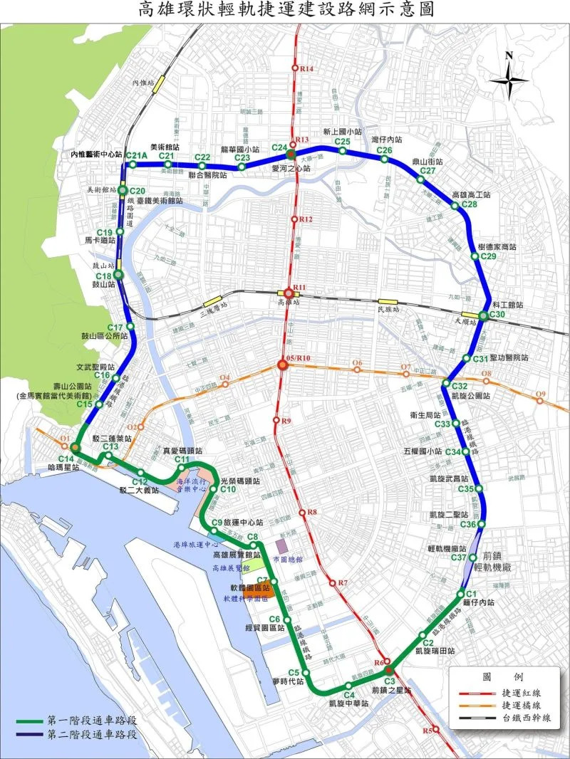 ▲高雄輕軌預計112年底完工通車，達成輕軌成圓目標。（圖／高市府捷運局提供）