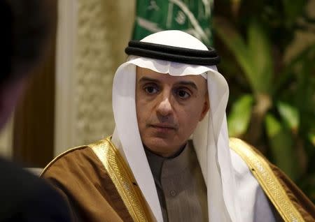 Saudi Arabia's Foreign Minister Adel al-Jubeir attends an interview with Reuters, in Riyadh January 4, 2016. REUTERS/Faisal Al Nasser