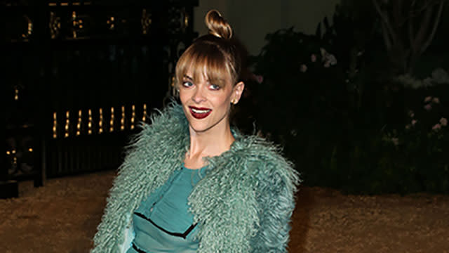 Jaime King has no problem showing off her pregnant body. The 35-year-old <em>Hart of Dixie</em> actress attended Burberry's "London In Los Angeles" event on Thursday at the Griffith Observatory in Los Angeles, sporting a completely sheer green Burberry dress prominently showing off her baby bump and undergarments. She paired the designer creation with black wedge boots and a furry green coat. Splash News PHOTOS: Take a Look Back at Kim Kardashian's Crazy Maternity Style This isn't the first time the former model has put her pregnancy body on display. Last month, she posed topless on Instagram in response to those body shaming her for being thin. "Nobody's standing up to say this is wrong," she recently told <em>ELLE</em> about the criticism."[Pregnancy] is a very sacred and important moment in someone's life. [But] the fact is that nobody should be body shamed. Nobody should be torn apart for being too thin or too fat or too this or too that." NEWS: Jaime King Cried for '5 Hours' When a Pregnant Kim Kardashian Was Made Fun of at the Met Gala Last month, ET caught up with Kate Winslet, who also got vocal about being against body shaming. Watch below: