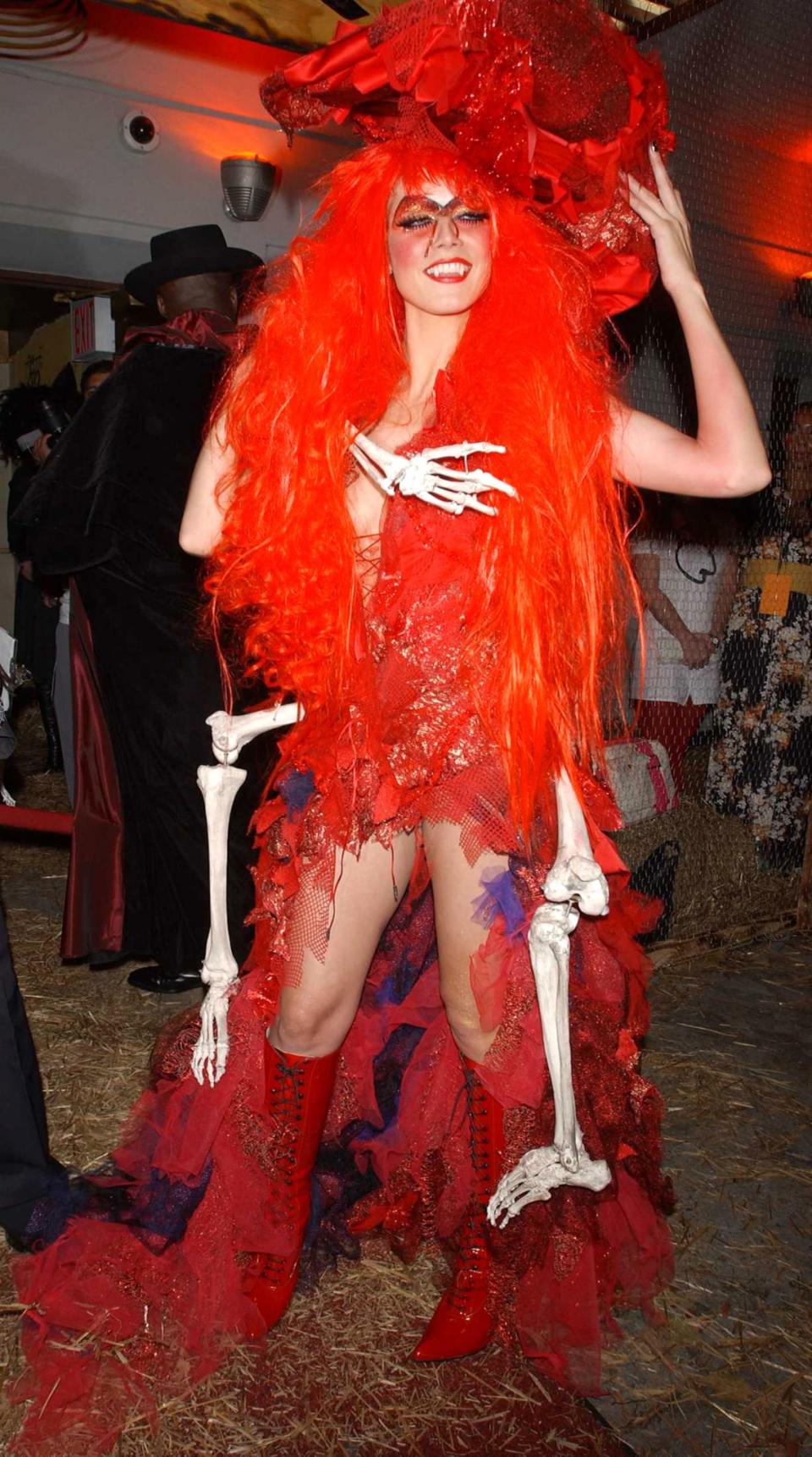 Heidi Klum at her annual Halloween party in 2004