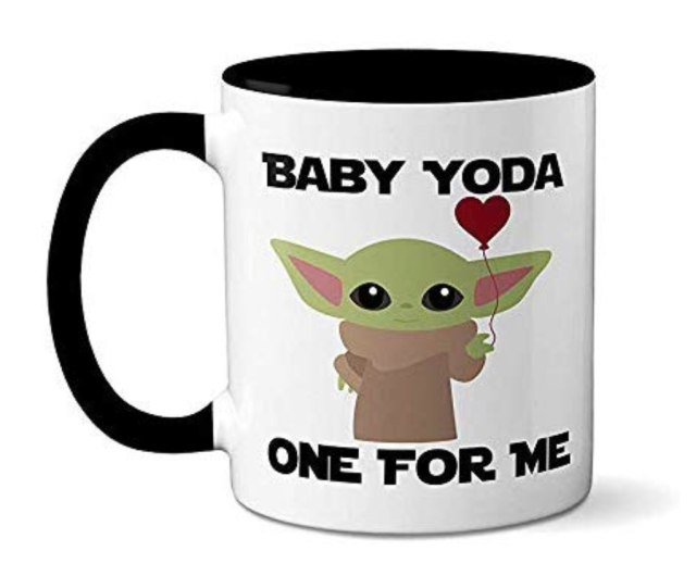 Valentines Day Mug Baby Yoda YODA ONE FOR ME Funny Valentines