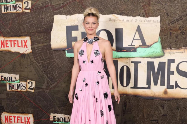 Millie Bobby Brown attends the World Premiere of 'Enola Holmes 2' at The  Paris Theatre in