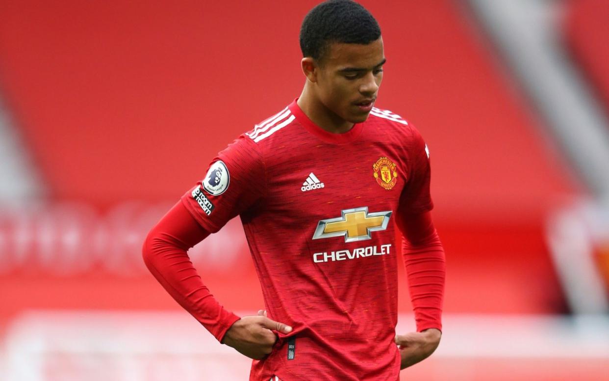 Mason Greenwood looks dejected - GETTY IMAGES