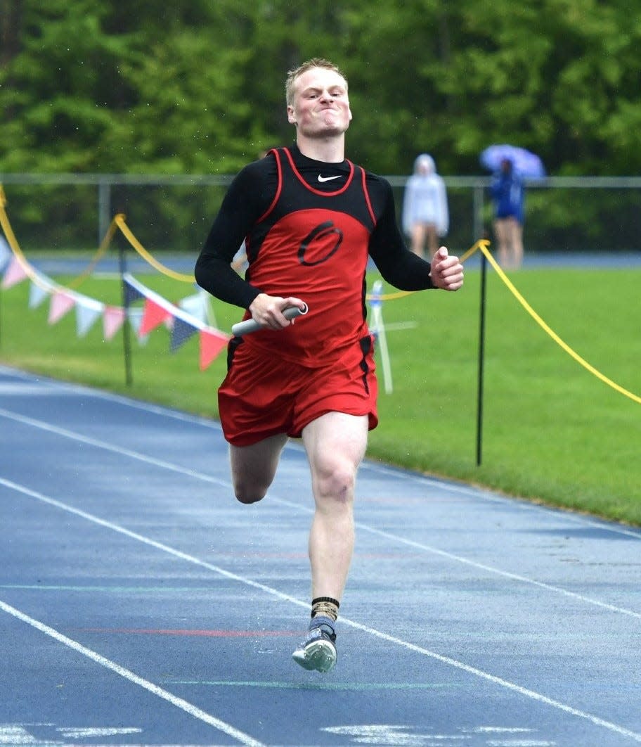 Senior Jager Mix played a key role in multiple Onaway relay teams making the all-area team.