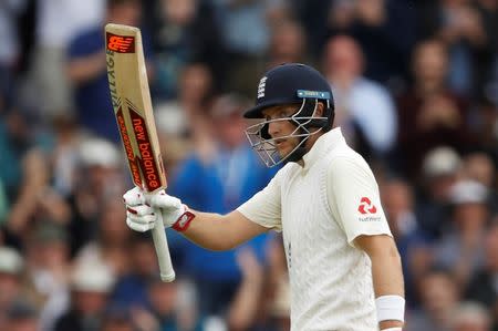 Cricket - England vs South Africa - Second Test - Nottingham, Britain - July 15, 2017 England's Joe Root celebrates his half century Action Images via Reuters/Carl Recine