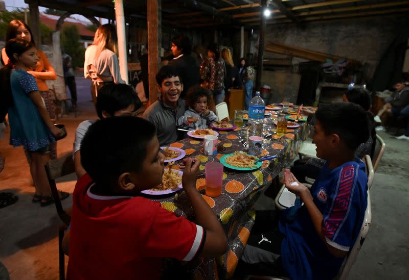 Soup kitchen in the working-class neighbourhood Villa Fiorito, Buenos Aires