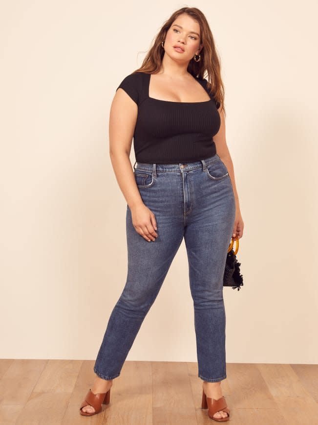 Available in sizes 1X to 3X. <strong><a href="https://fave.co/2OyhRgy" target="_blank" rel="noopener noreferrer">Get it at Reformation, $48</a></strong>.