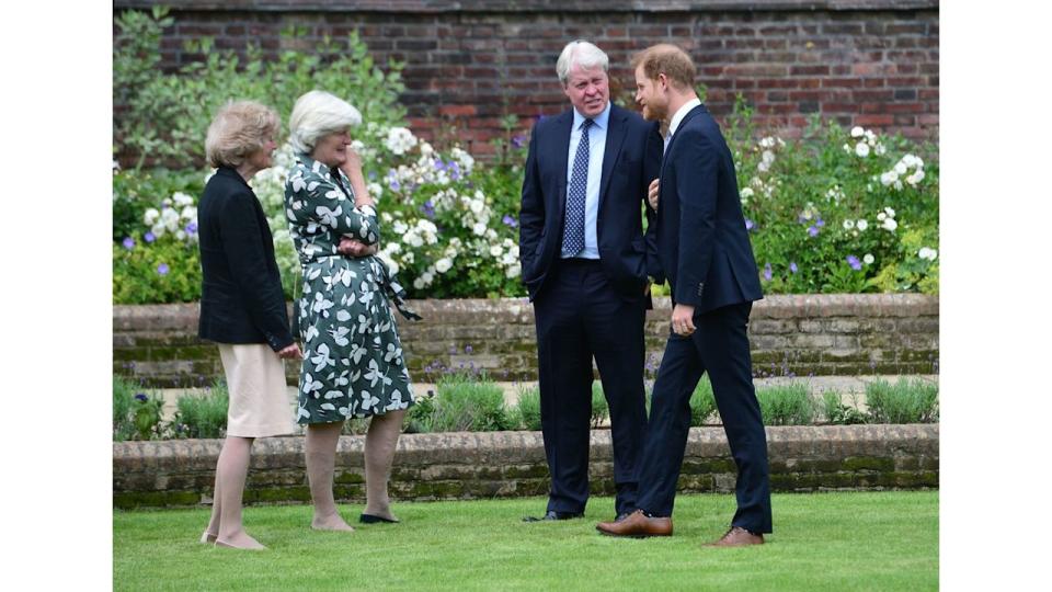 Harry with his aunts Sarah and Jane, and uncle Charles Spencer