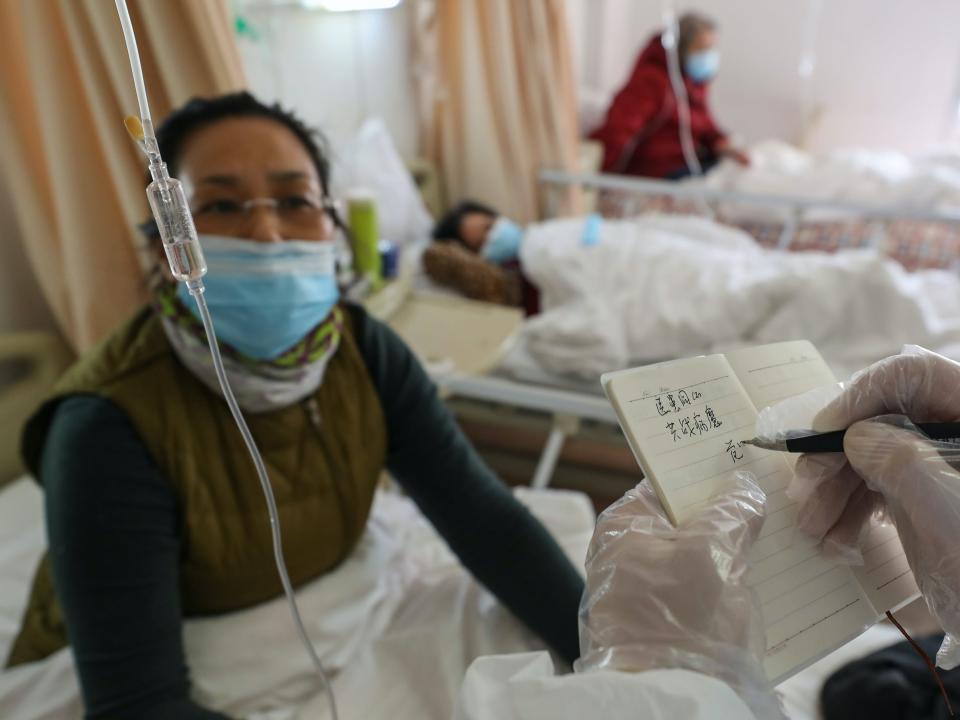 Patient in Wuhan hospital