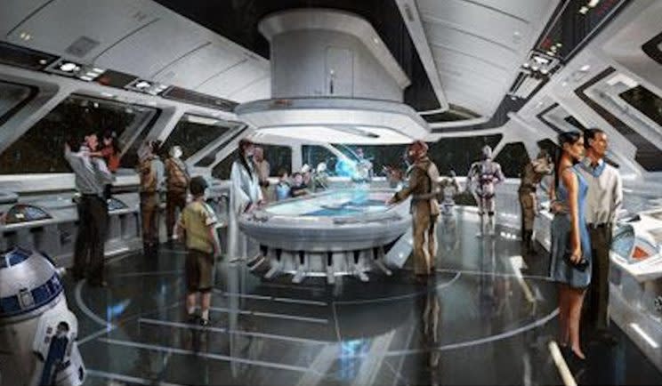 Star Wars land concept art shows a very cool immersive hotel - Credit: WDWNT