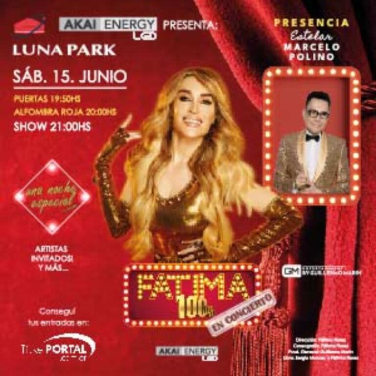 Fátima se presentará en el Luna Park y aseguran en su entorno que dio de baja los shows en Salta y Tucumán por un problema de logística