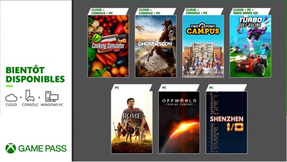 Le Xbox Game Pass en août 2022