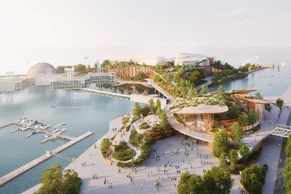 Therme Canada released this photo of its updated Ontario Place design.