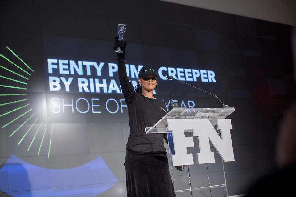 Rihanna, Fenty Puma Creeper, shoe of the year, FNAA, 2016, FN Achievement Awards