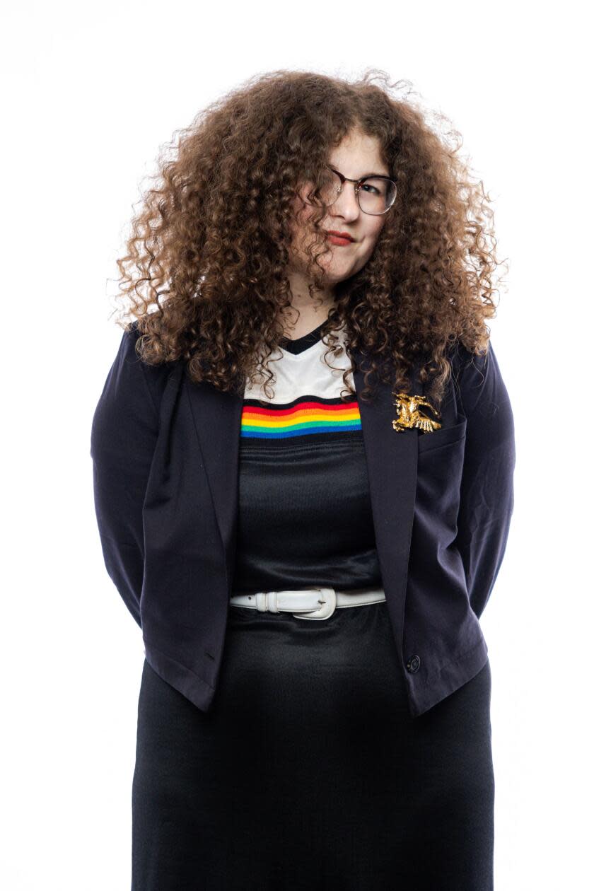 Molly McGhee in the Los Angeles Times Portrait Studio at the Festival of Books.