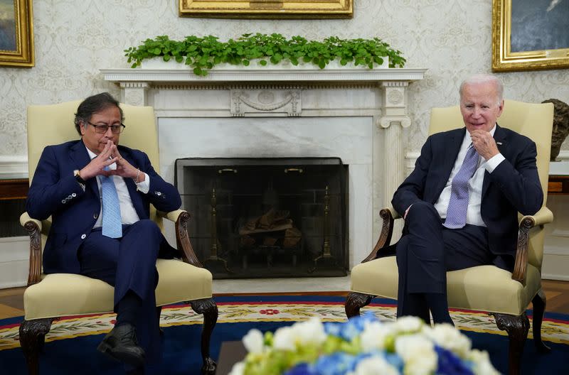 El presidente de Estados Unidos, Joe Biden, se reúne con su homólogo colombiano, Gustavo Petro, en la Casa Blanca, en Washington
