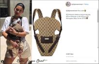 <p>Kylie Jenner ha comprato questo marsupio di gucci da quasi 400 dollari per portare in giro la figlia Stormi. Perché si può portare in giro un figlio con stile se si vuole! </p>