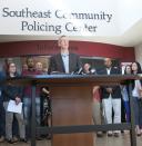 <p>Portland Mayor Ted Wheeler speak at a news conference after a man fatally stabbed two men Friday on a light-rail train when they tried to stop him from yelling anti-Muslim slurs at two young women, in Portland, Ore., on May 27, 2017. Wheeler on Monday urged U.S. officials and organizers to cancel a “Trump Free Speech Rally” and other similar events, saying they are inappropriate and could be dangerous after the fatal stabbing. (AP Photo/Gillian Flaccus) </p>