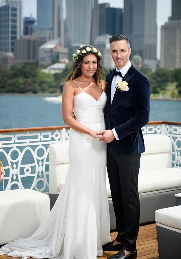 Nadia and Anthony on their wedding day. Source: Nine Network