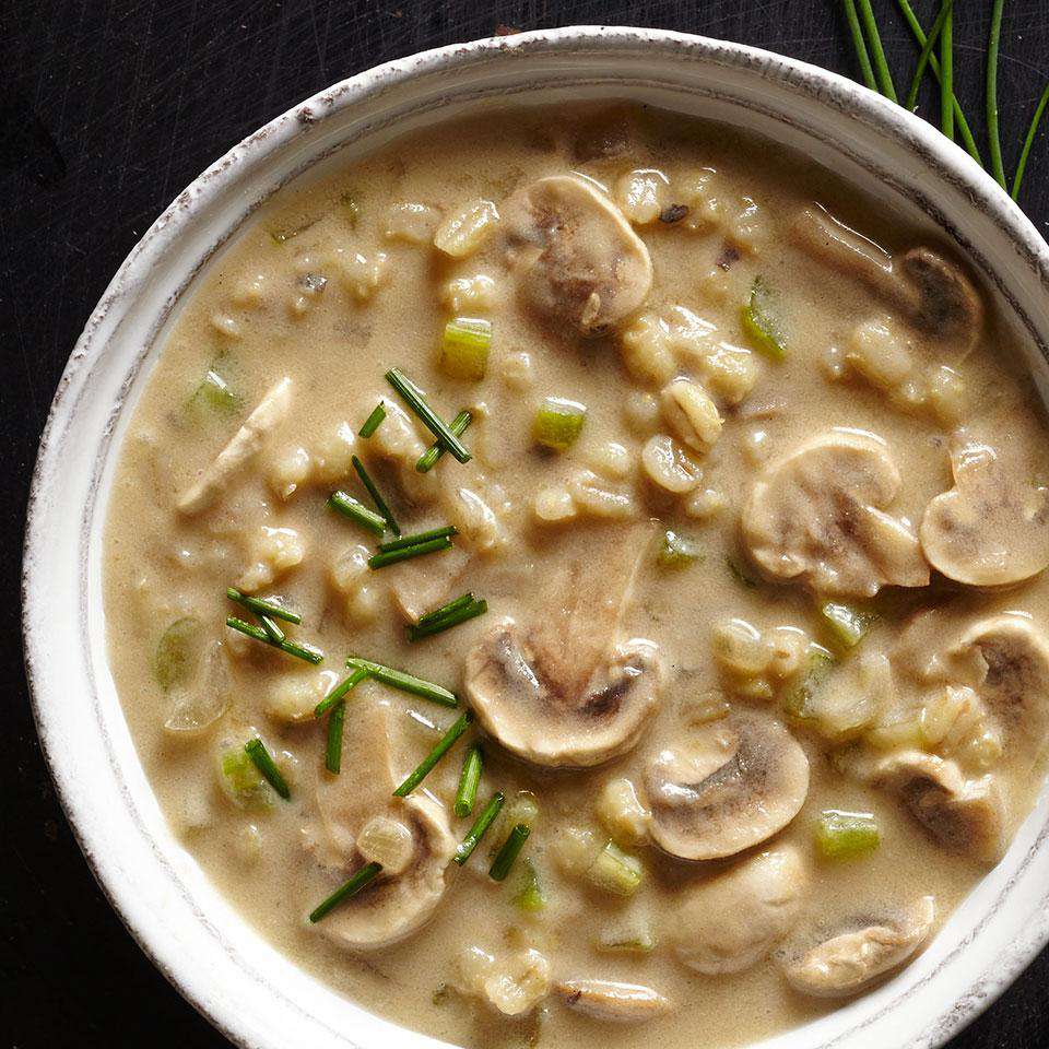 Cream of Mushroom & Barley Soup