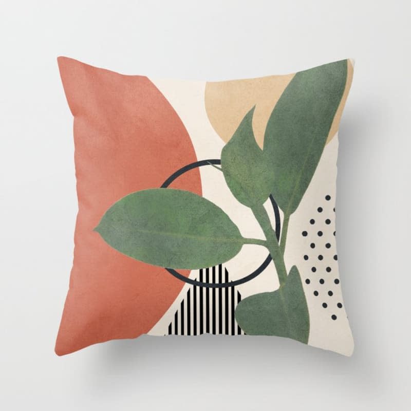 Nature Geometry III Throw Pillow