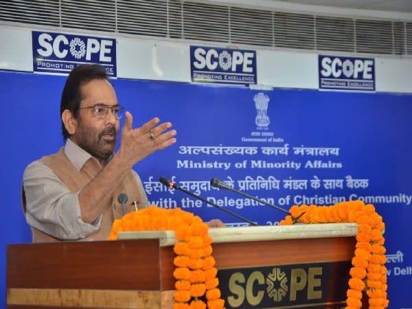 Union Minister for Minority Affairs Mukhtar Abbas Naqvi at the event (Photo/PIB)