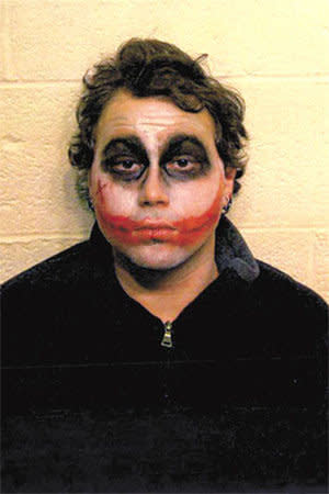 Why so serious?  Chase was arrested after allegedly harassing Applebee's patrons in western New York while <a href="http://www.huffingtonpost.com/2013/02/08/aaron-chase-joker-applebees-jamestown_n_2645997.html" target="_blank">dressed as the Joker from "The Dark Knight."</a> He was taken to a hospital for psychiatric evaluation but not before snapping this unforgettable shot. 