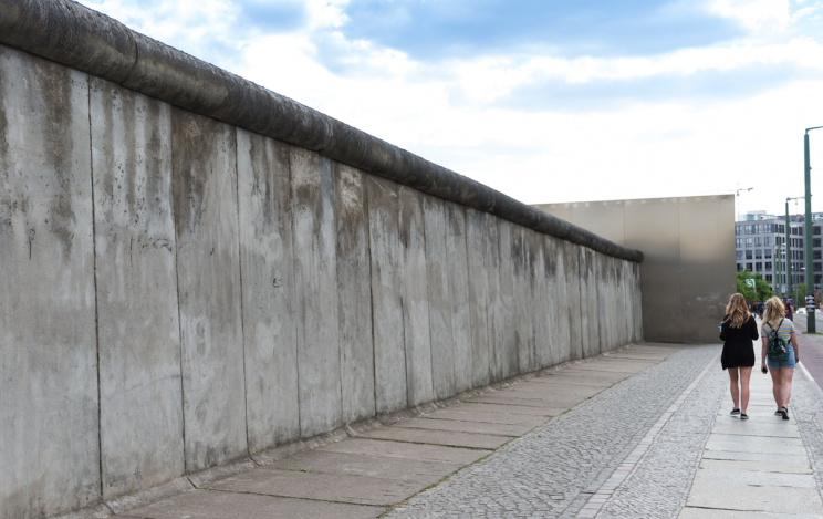 The bricked up house was compared to the Berlin Wall (Picture: Rex Features)