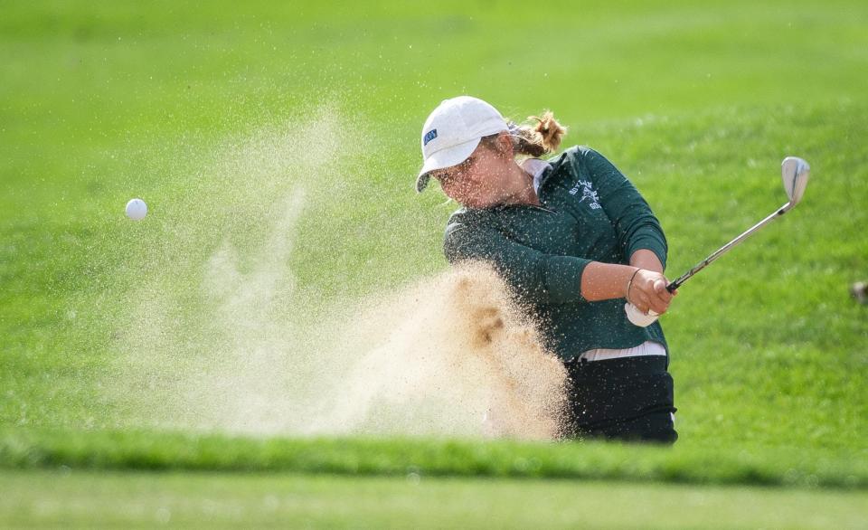 Boylan's Ella Greenberg finished eighth in the state in Class 1A as a freshman last year. She and her freshman sister, Eva, are expected to be two of the top four NIC-10 girls golfers this year.