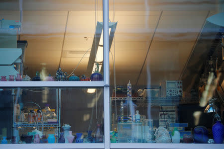 Equipment sits in the window of a lab at the Massachusetts Institute of Technology (MIT) in Cambridge, Massachusetts, U.S., November 21, 2018. REUTERS/Brian Snyder