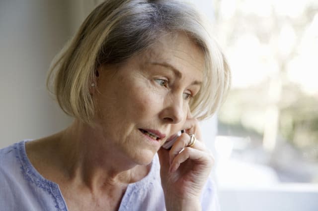 Senior woman talking on cell phone