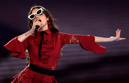 Singer Camila Cabello performs at the 2017 MTV Europe Music Awards at Wembley Arena in London, Britain, November 12, 2017. REUTERS/Dylan Martinez