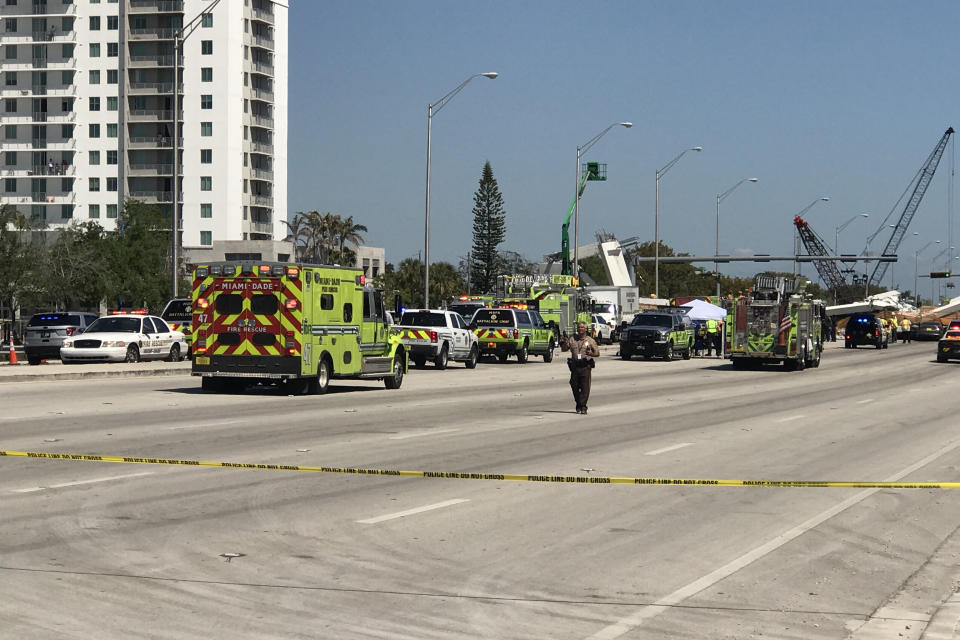 Bridge collapses at Florida International University in Miami