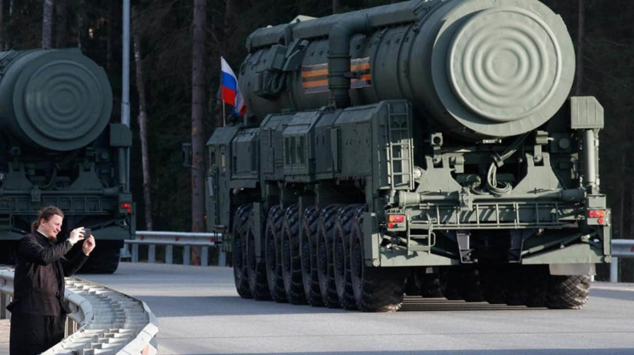 Russian intercontinental ballistic missile RS-24 Yars (NATO reporting name SS-29). Photo: Kremlin-aligned Russian news agency TASS